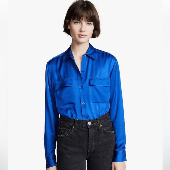 Equipment Tops - Equipment‎ signature blue blouse